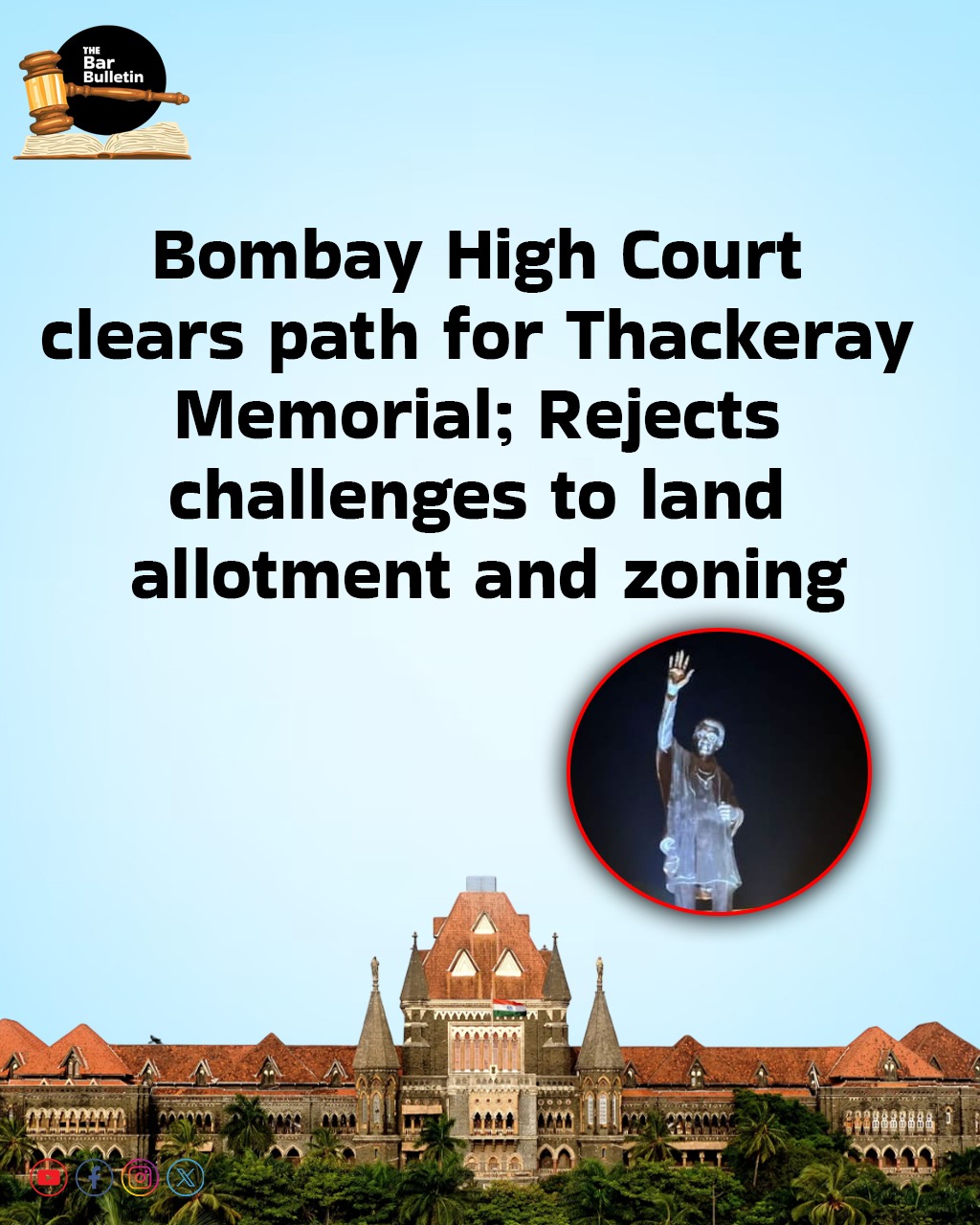Bombay High Court clears path for Thackeray Memorial; Dismisses challenges to land allotment and zoning