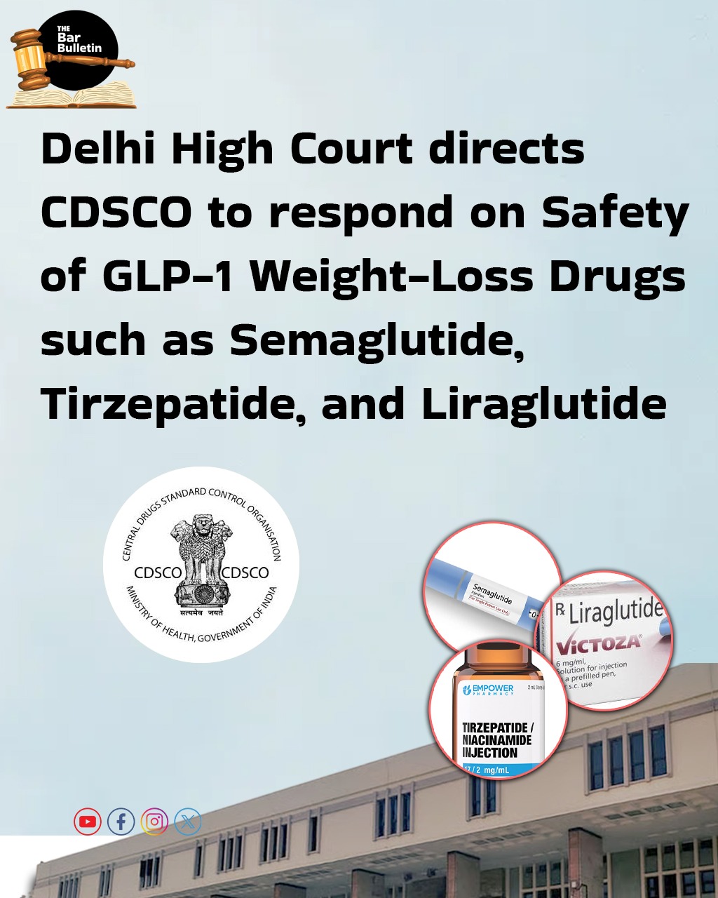 Delhi High Court directs CDSCO to respond on Safety of GLP-1 Weight-Loss Drugs such as Semaglutide, Tirzepatide, and Liraglutide