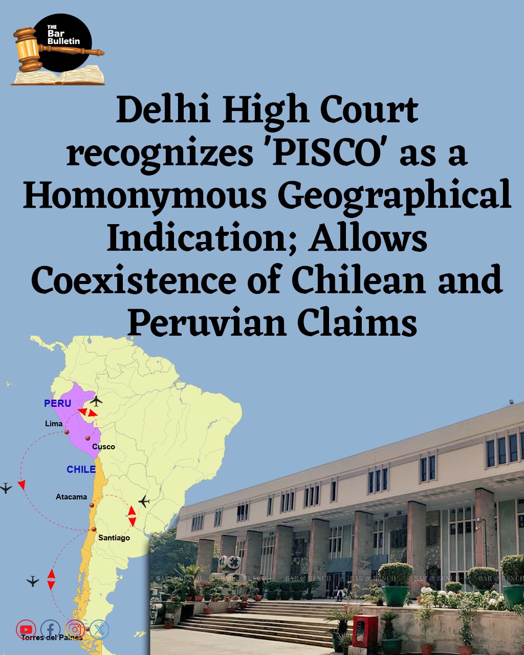 Delhi High Court recognizes ‘PISCO’ as a Homonymous Geographical Indication; Allows Coexistence of Chilean and Peruvian Claims