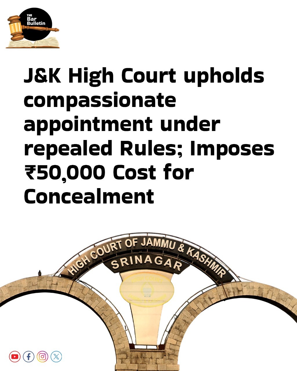 J&K High Court upholds compassionate appointment under repealed Rules; Imposes ₹50,000 Cost for Concealment