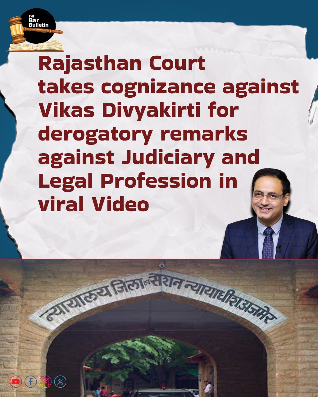 Rajasthan Court takes cognizance against Vikas Divyakirti for derogatory remarks against Judiciary and Legal Profession in viral Video