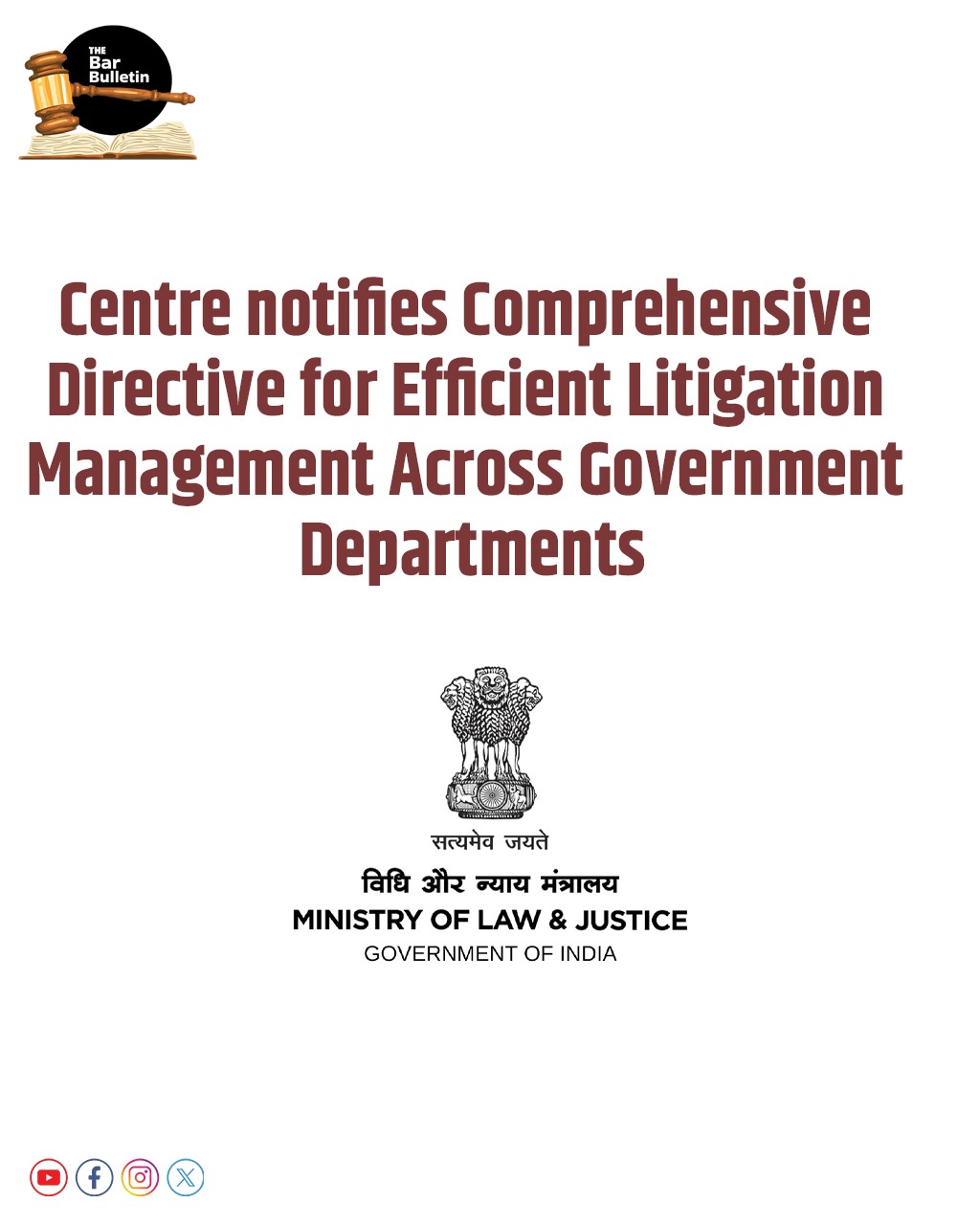 Centre notifies Comprehensive Directive for Efficient Litigation Management Across Government Departments