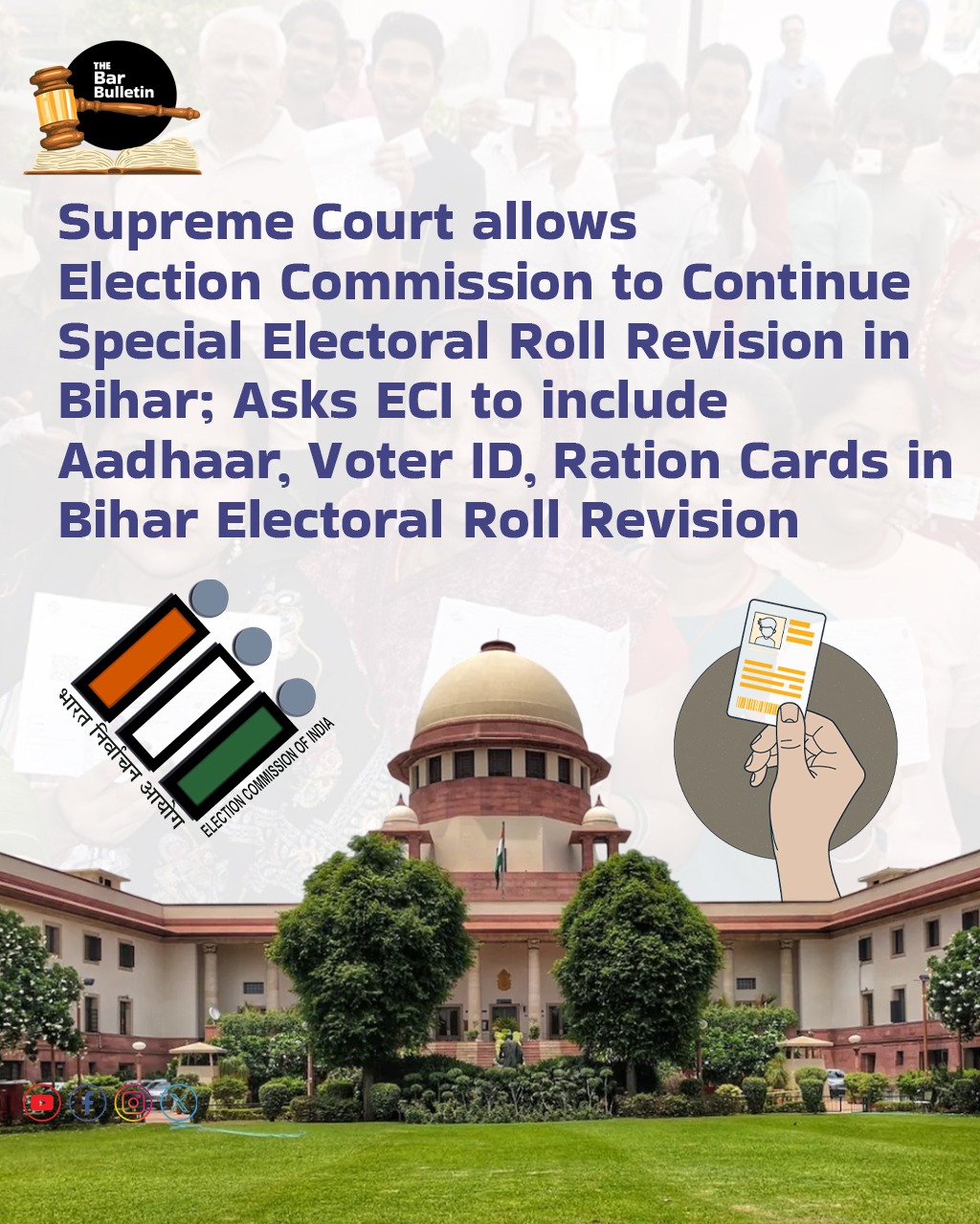 Supreme Court allows Election Commission to continue Special Electoral Roll Revision in Bihar