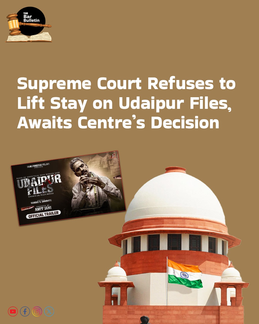Supreme Court Refuses to Lift Stay on Udaipur Files, Awaits Centre’s Decision