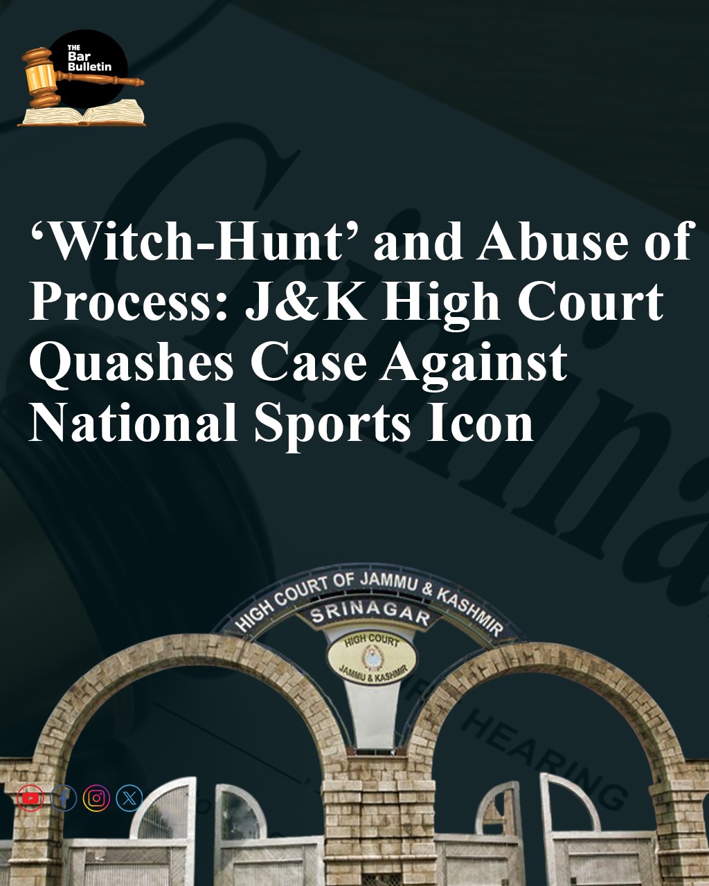 ‘Witch-Hunt’ and Abuse of Process: J&K High Court quashes case against National Sports Icon