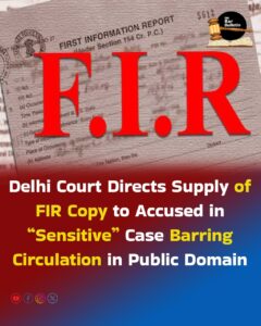 FIR copy to accused