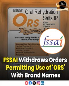 FSSAI ORS Ban
