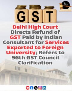 GST refund export services