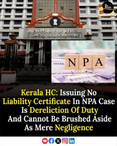 NPA Liability Certificate