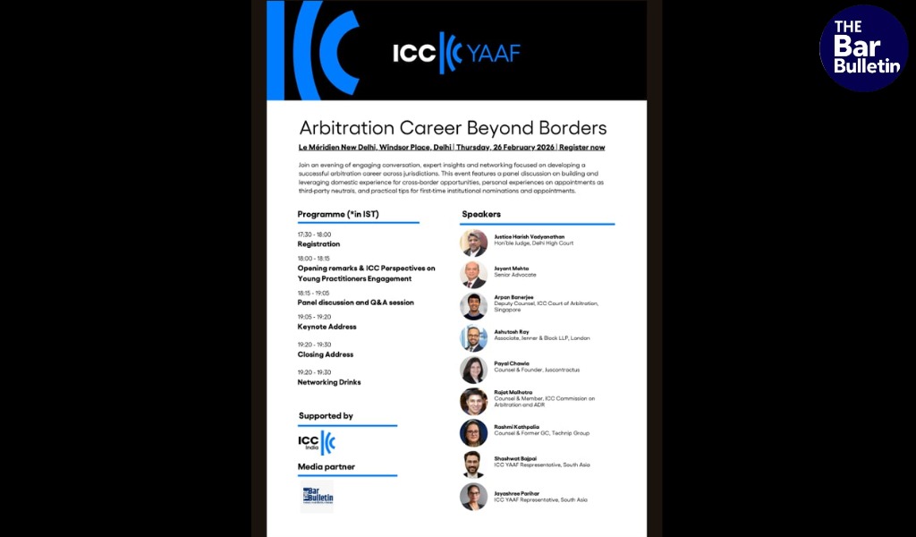ICC YAAF arbitration career event