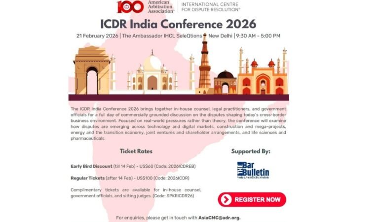 ICDR India Conference 2026 on Cross-Border Disputes in New Delhi