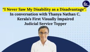 Kerala visually impaired judicial service topper