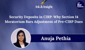 security deposit cirp moratorium rule