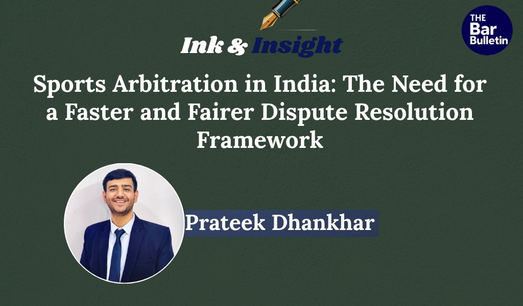 sports arbitration framework India