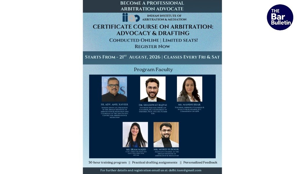 Certificate Course on Arbitration Advocacy