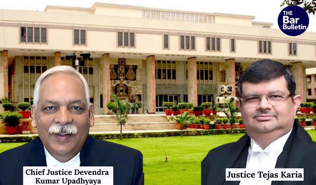 Chief Justice Devendra Kumar Upadhyaya and Justice Tejas Karia