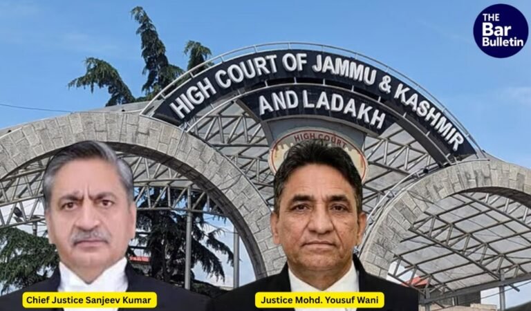 Chief Justice Sanjeev Kumar and Justice Mohd. Yousuf Wani