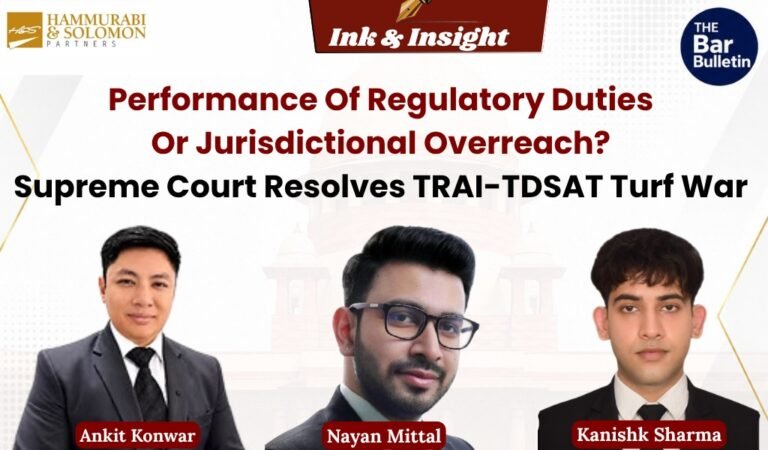 TRAI TDSAT Jurisdiction Dispute