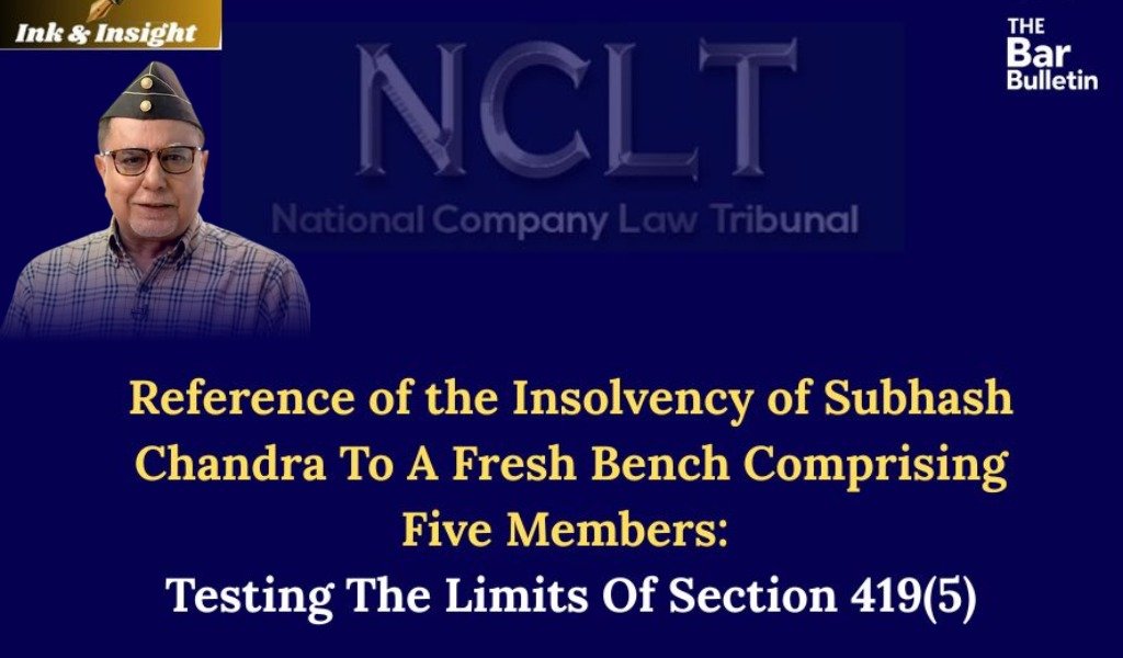 NCLT Section 419(5) Deadlock