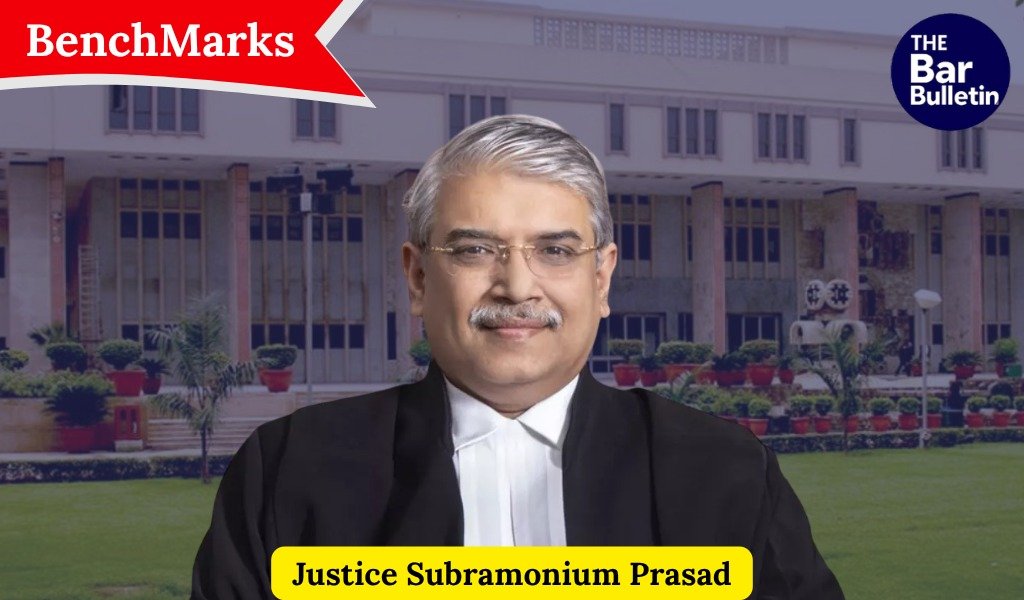 Justice Subramonium Prasad Judicial Career